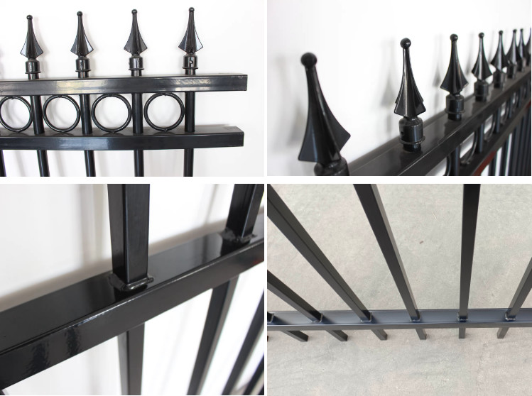 Modern Flat Top 2M Tubular Steel Fence Panel Powder Coated Swimming Pool Fence