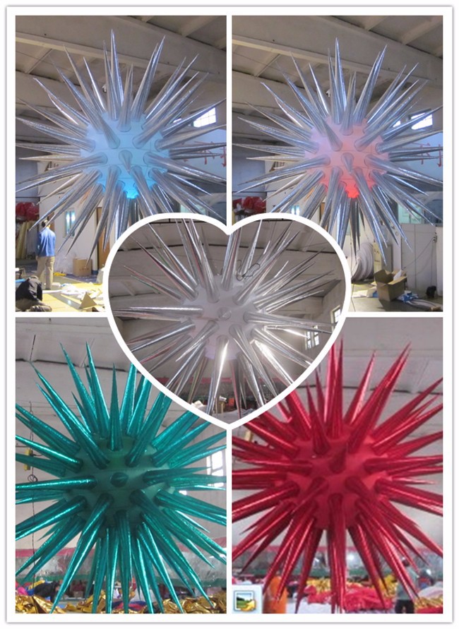 Thorn Inflatable Star with LED Light for Party and Club Decoration