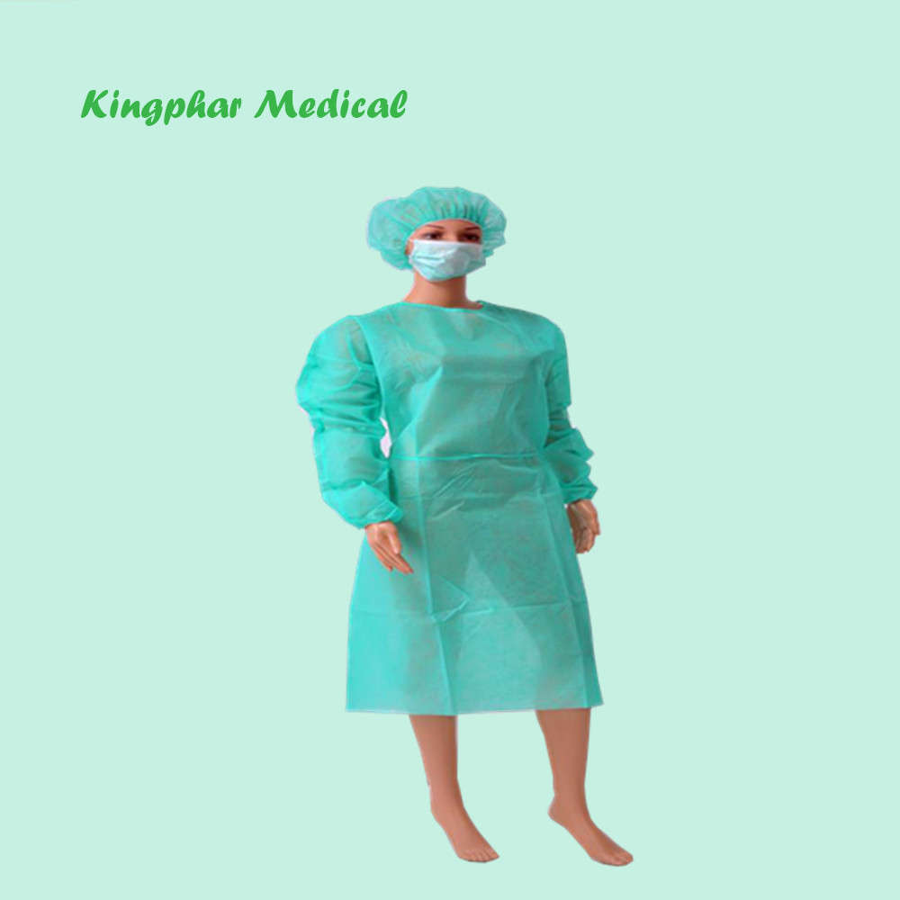 medical surgical disposable products isolation gown surgical gown PP gown blue yellow white color