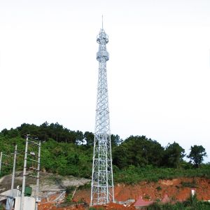 China Electric Steel Structure 25m Guyed Lattice Tower on sale