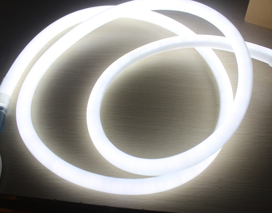 120v 6500k white emitting led neon flex rope lights trip ribbon tube soft hose smd 16mm mini size flexible neon