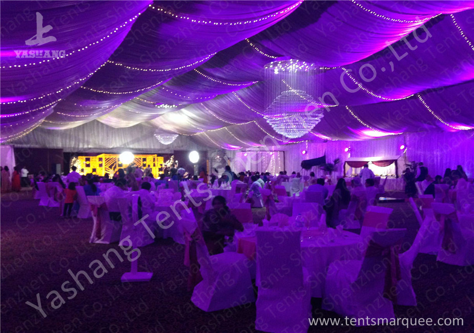 Full Line Outdoor Aluminium Frame Wedding Tents Different Lining and Lighting Options