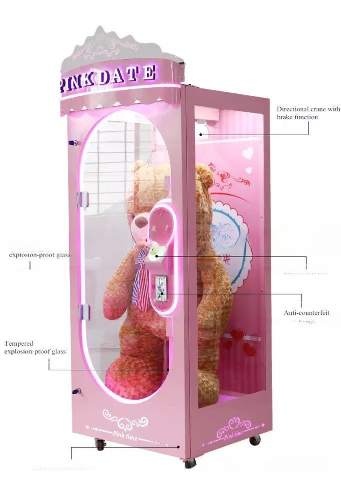 Dreamland coin operated doll games pink date prize machine toys vending machine for shopping mall
