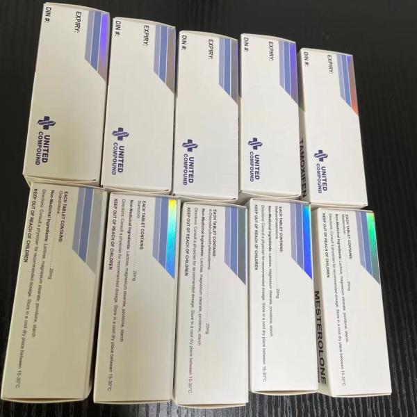 Winstrol Tablets Paper Box Printing, Stamping Silver Foil Embossed Medicine Pill