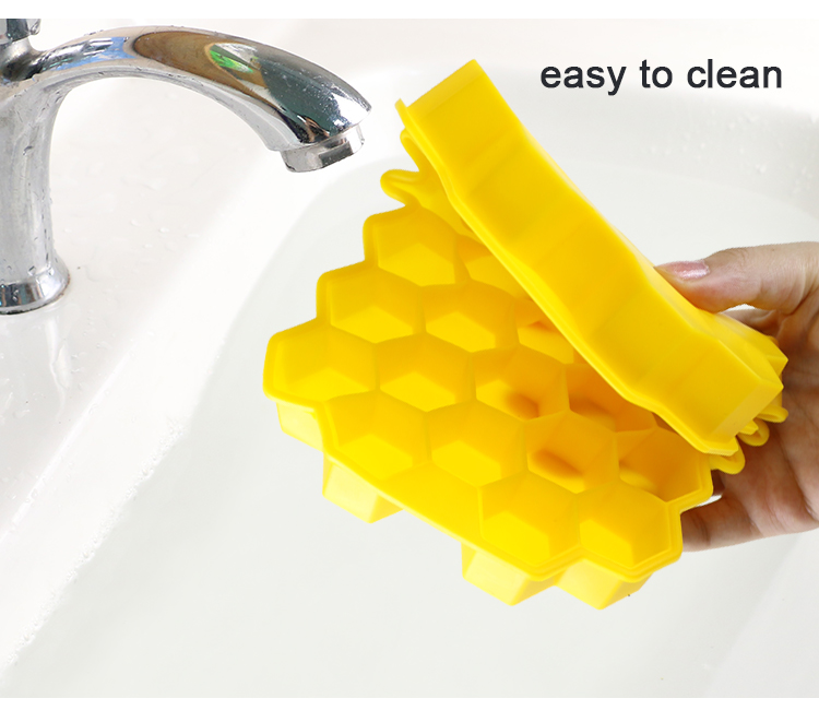 BPA Free Honeycomb Ice Cube Mold , Food Grade Rubber Ice Cube Trays