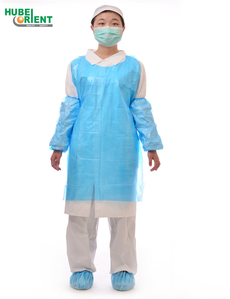 No Sleeves Disposable Plastic Aprons 28''X42'' 28''X46'' For Water Prevention