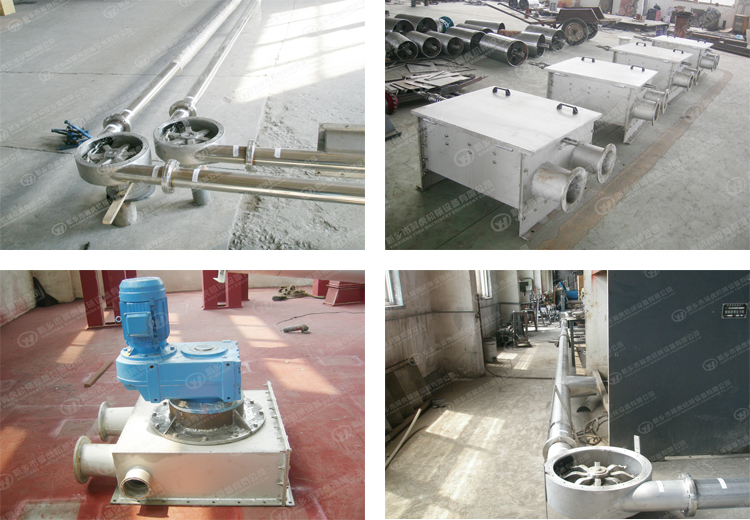Chain Screw Tube Conveyor 0.4KW - 22KW Power 13-75 R/Min Rotating Speed
