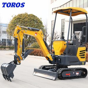 Chinese Yellow 1.2 Ton Micro Mini Digger Customization Acceptable