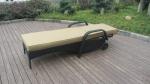 Beach Rattan Sun Lounger With Aluminium Frame Outdoor Rattan Daybed
