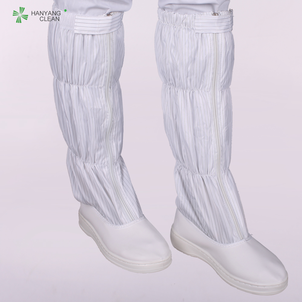 Cleanroom esd stripe grid antistatic Electric boots safety long booties
