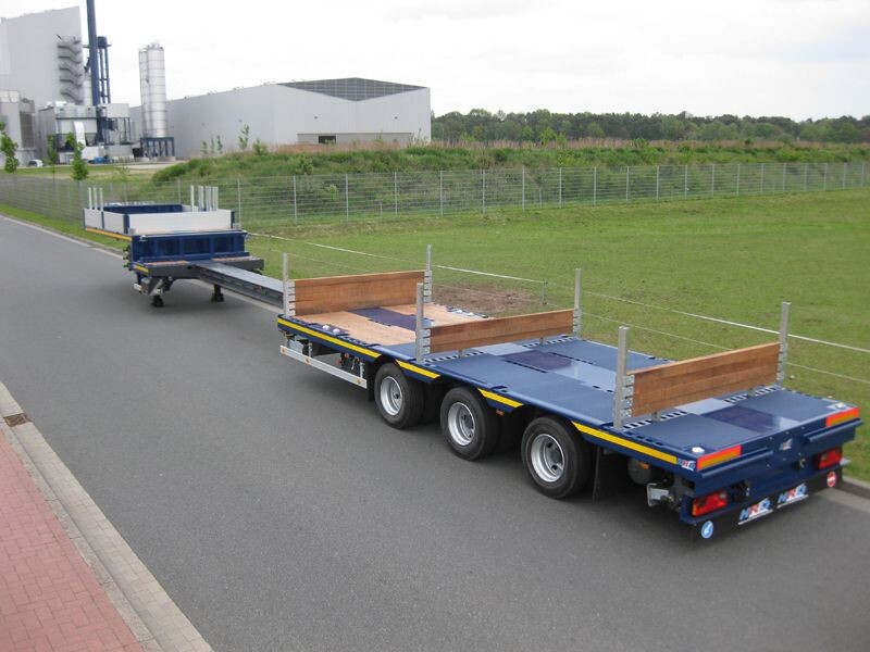 4 Axle Extendable Low Bed Trailer with 90 /50 King Pin and Heavy Duty Landing Gear
