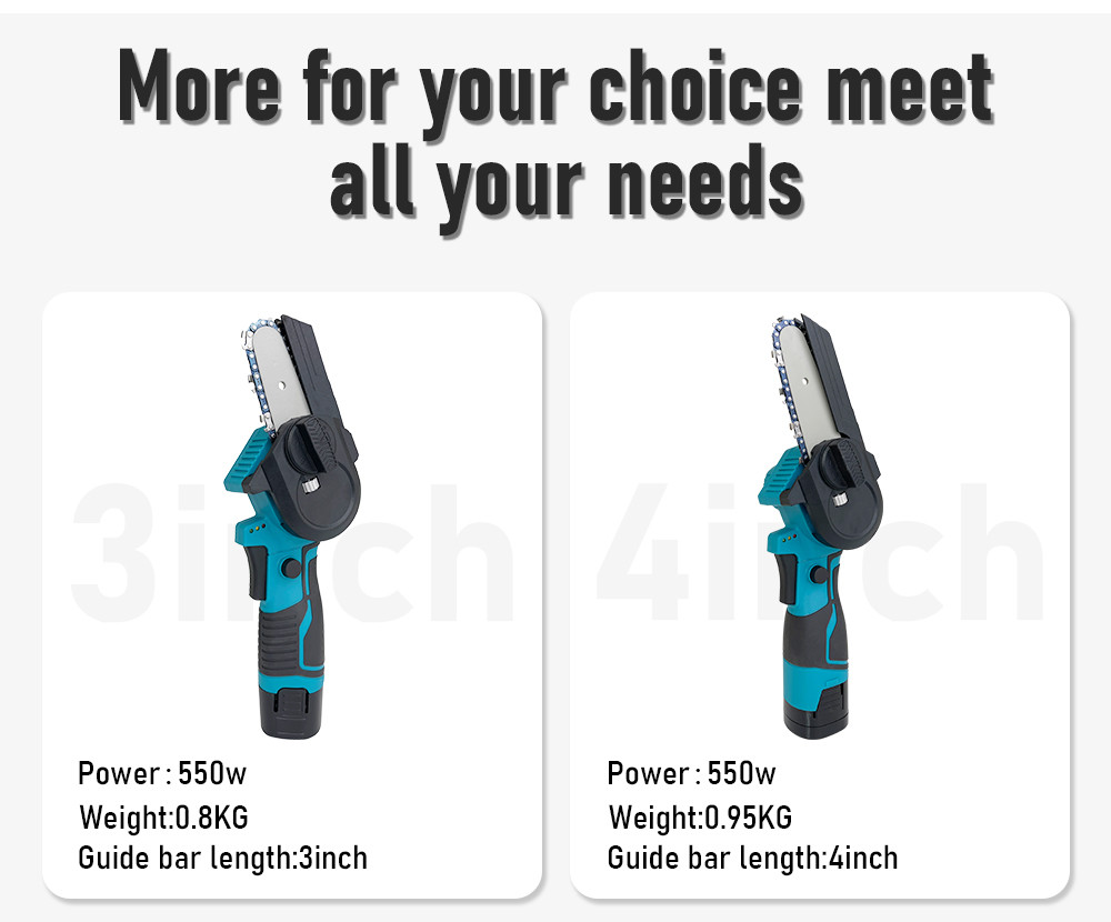 Garden Tools 12 Inch Lithium Rechargeable Cordless 20V Electric Chain Saws Small