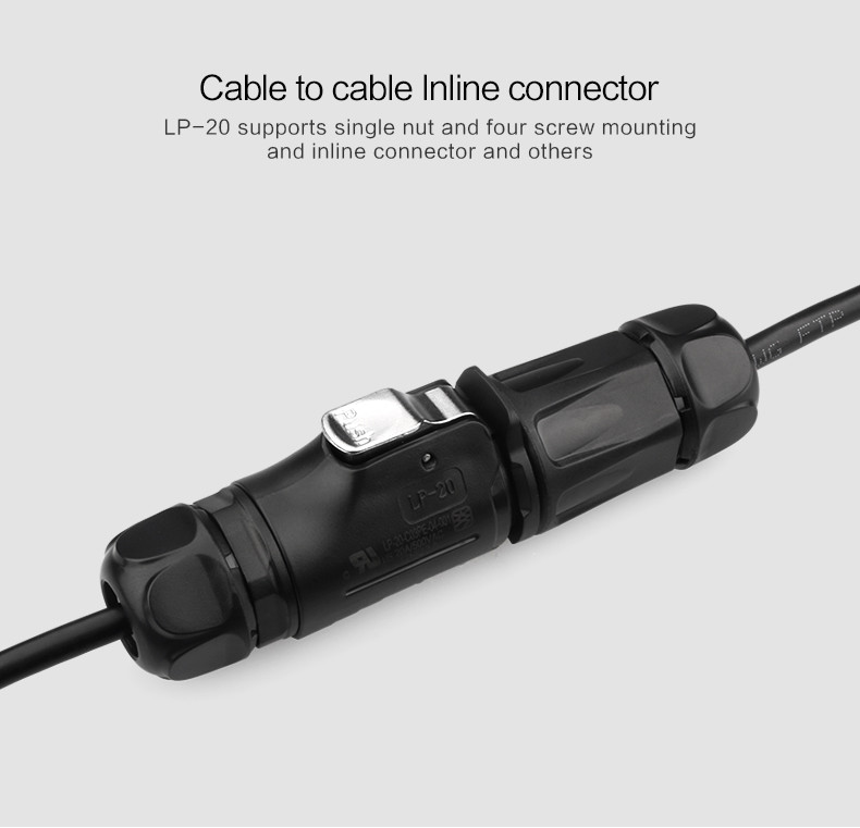 3 Cord Gold Plated Waterproof 20A Soldering Cables Assemble Connector