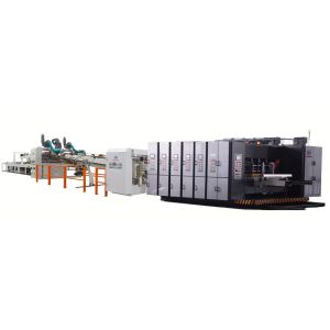 China flexo folder gluer, case maker, high speed flexo printing slotting die cutting machine with inline folder gluer on sale China flexo folder gluer, case maker, high speed flexo printing slotting die cutting machine with inline folder gluer on sale