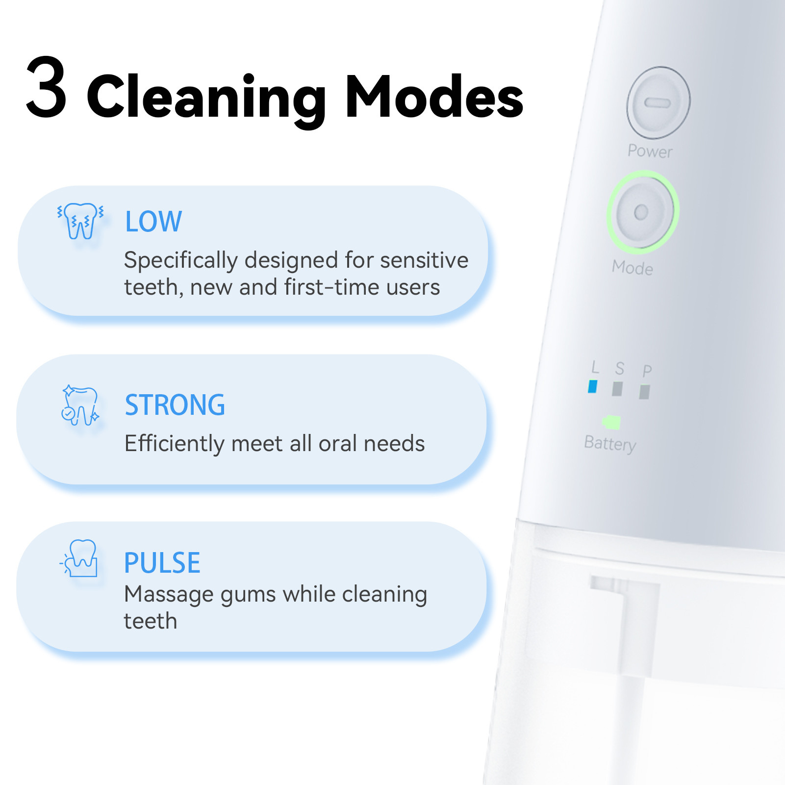 Automatic Shutdown Protection Cordless Water Flosser 300ml Capacity