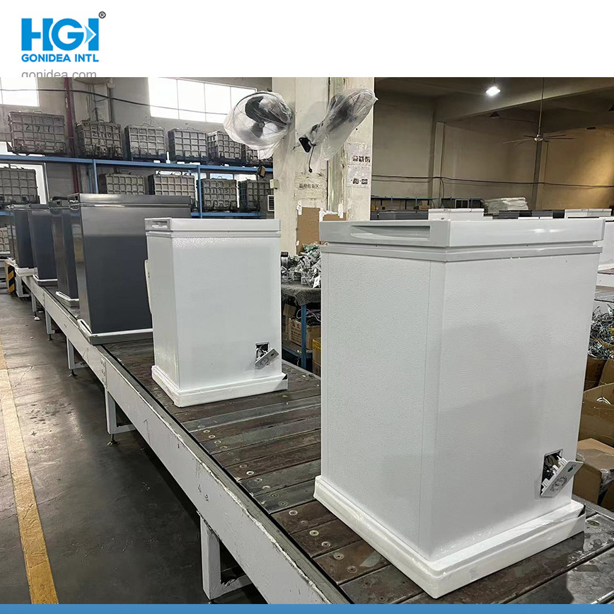 Manual Defrost Glass Door Chest Freezer Mechanical Temperature Control