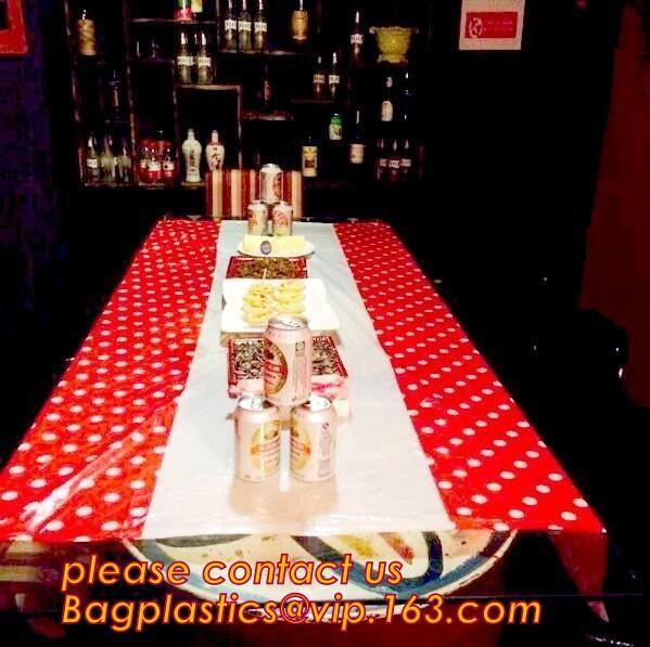 Colorful Polka Dot Table Cloth Plastic Tablecloth Cover for Wedding Birthday