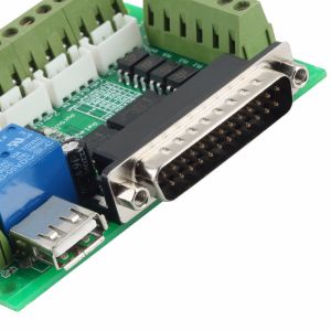 5 Axis Mach3 CNC Stepper Motor Driver Adapter Interface Breakout Board with USB