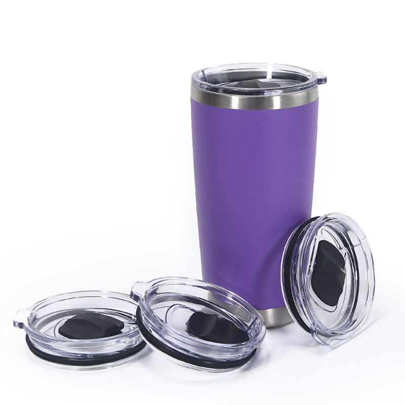 Custom 20 Oz Double Wall Vacuum Insulated Car Cup Powder Coated Glass Vacuum Cup Hot Stainless Steel Coffee Cup With
