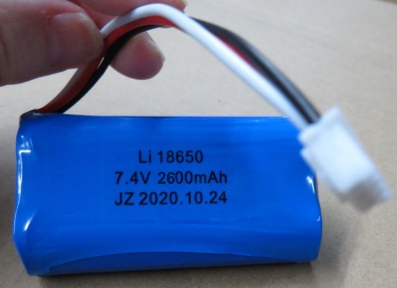 7.4V 2600mAh 18650 Cell Battery Pack With 3 Leads And 3-Pin Contact For Pos Machine