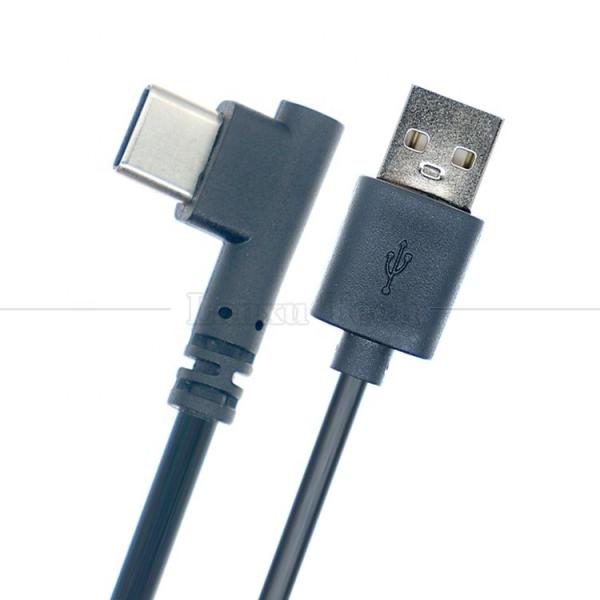 High Quality 1M 2M 3M 5M 2A 24AWG 90 Degree Right Angle USB Type C Cable for