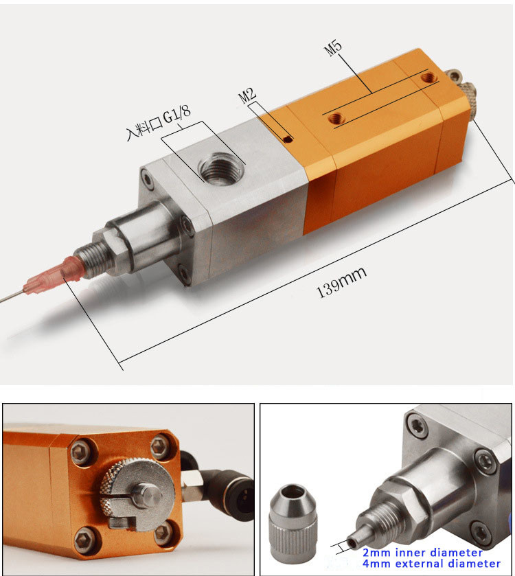 Single And Double Dispensing Valve High Precision Micro Dispensing Valve