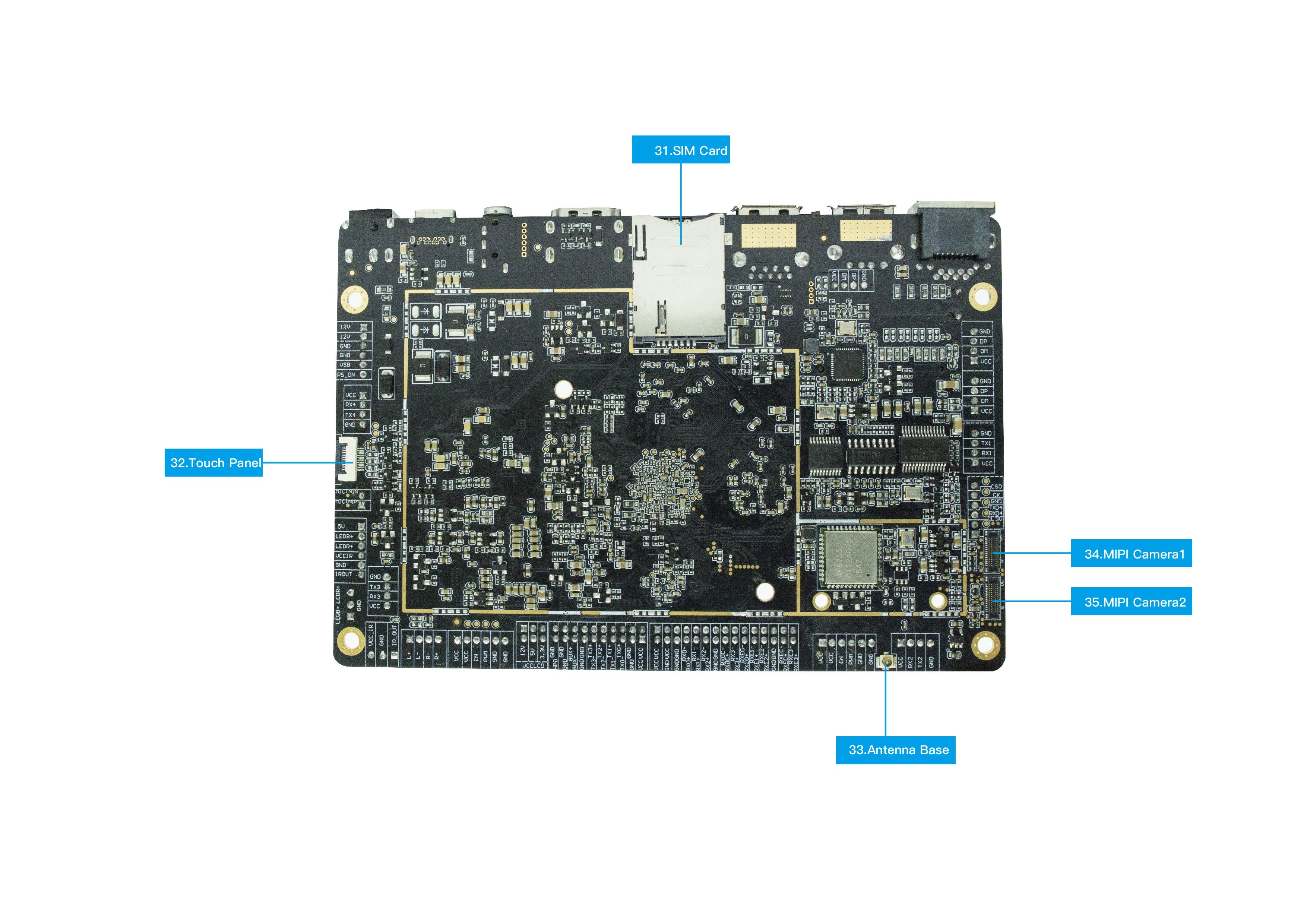 RK3399 Android Motherboard with Enhanced Power Management Circuit and Rich Interface