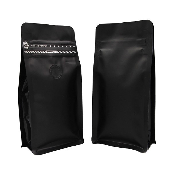 10 Colors Gravnre Printing 2kg Matte Black Coffee Bags
