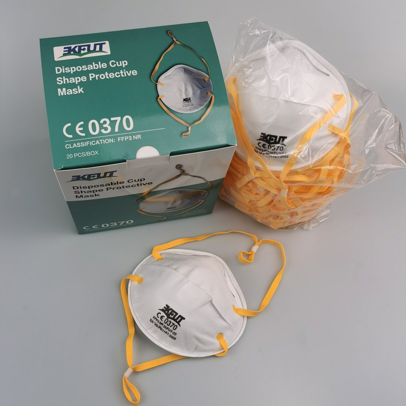 3D Prevent Flu White Civil Disposable Mask Face 4 Layers