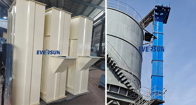 Food Grade Carbon Steel / SS304 / 316 Chain Bucket Elevator Conveyor For Wet Sand