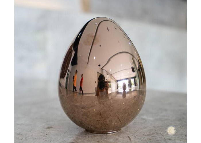 2M Red Painted Ball Stainless Steel Sculpture Garden Decoration