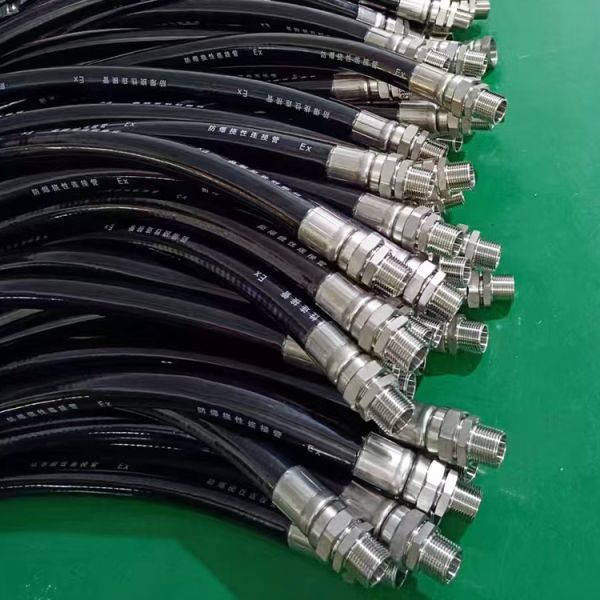 1000mm Electrical Hose Connecting Pipe Explosion Proof Flexible Conduit Coated