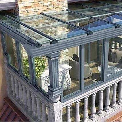 Waterproof Aluminum Frame Glass Greenhouse Style Sunroom Anti Ultraviolet