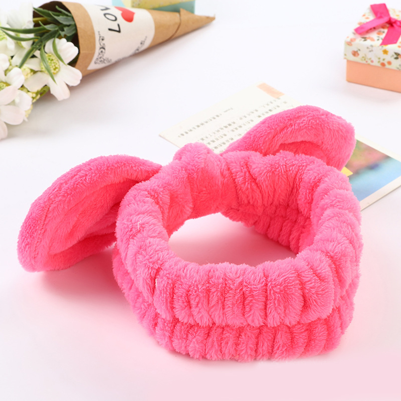 Adjustable Elastic Hair Band Ties Facial Makeup Headbands Facial Cosmetic Bow Knot