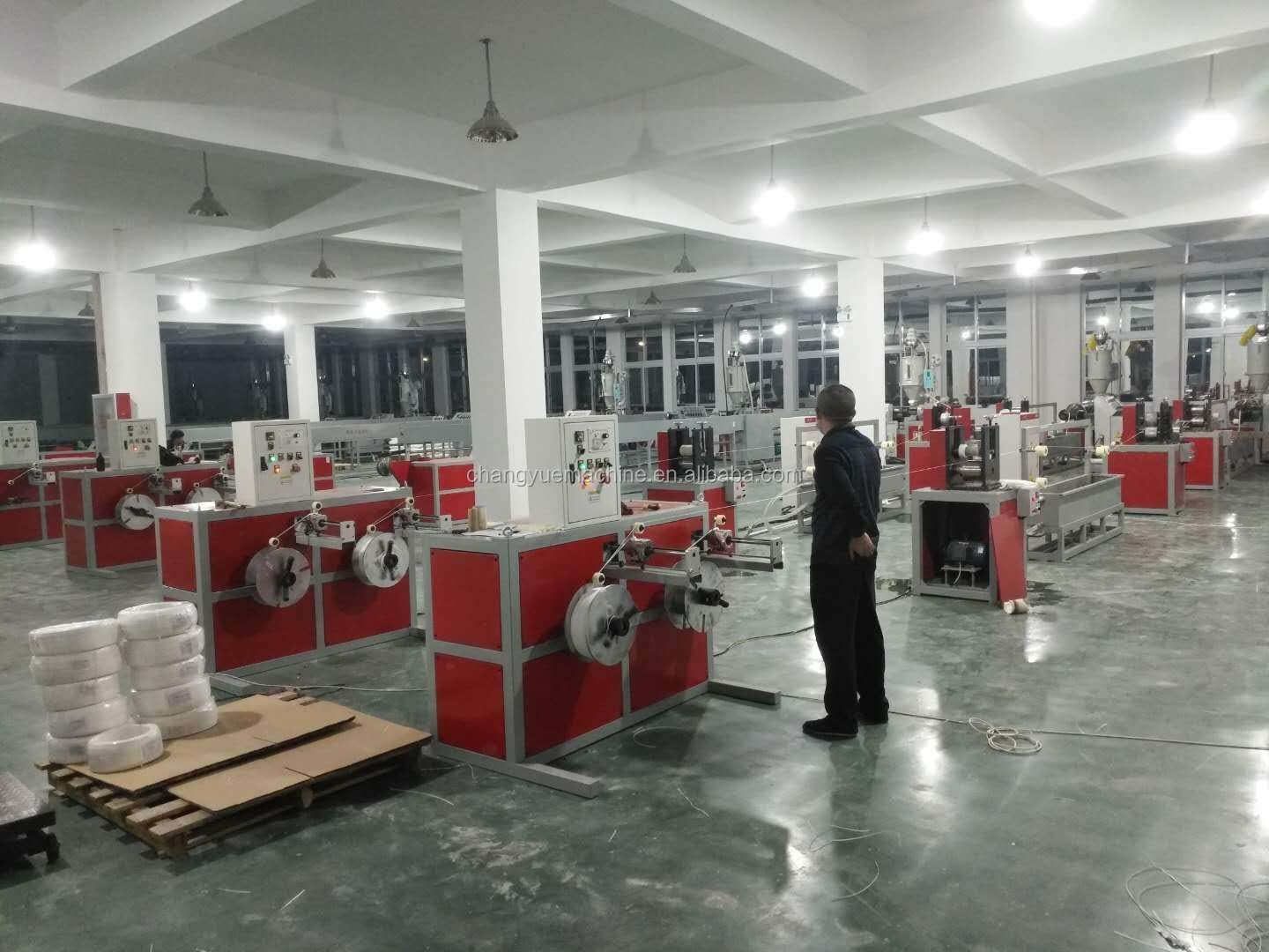 Single-screw Design Fiber Reinforced Geo Strap Band Production Line for PP PE Raw Material