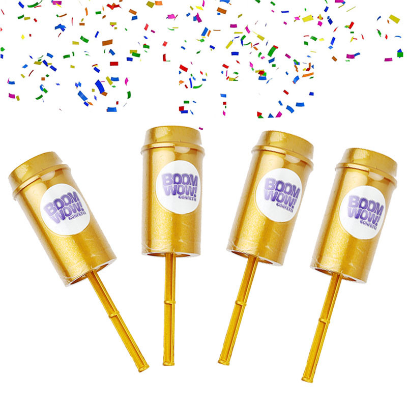 Mixed Metallic 18*5cm Push Pop Confetti Poppers