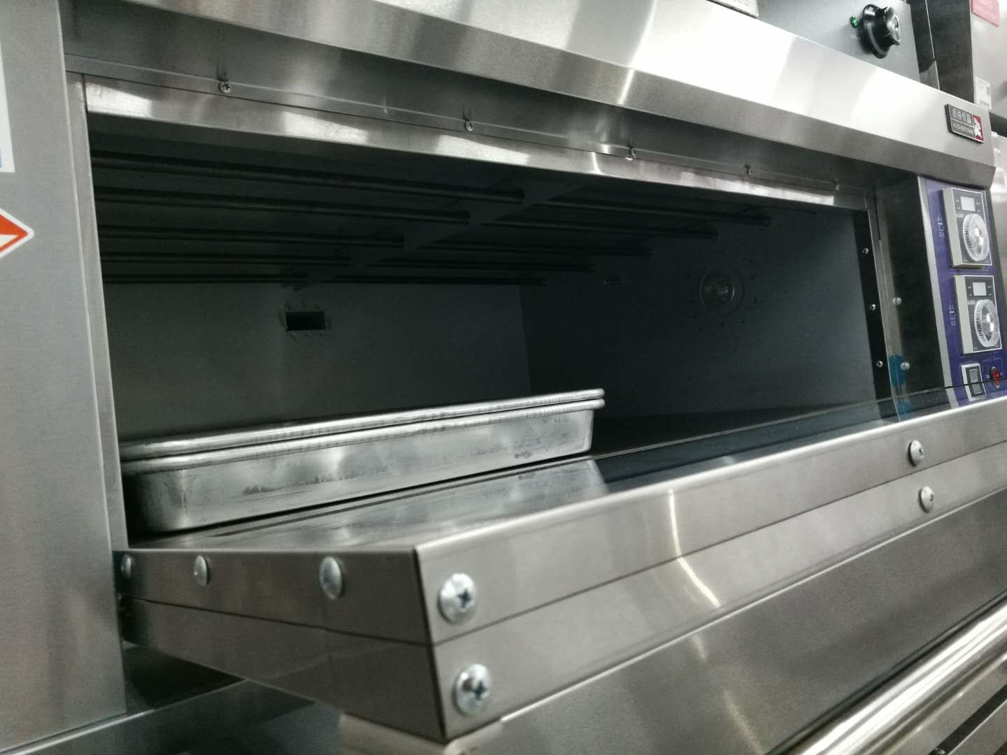 1 Deck Far - Infrared Electric Baking Ovens Stainless Steel Tempered Glass Oven Door With Inner Lightings
