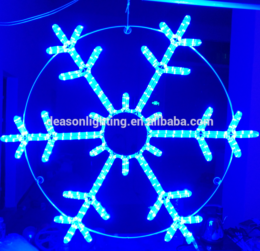 led christmas snowflake rope light