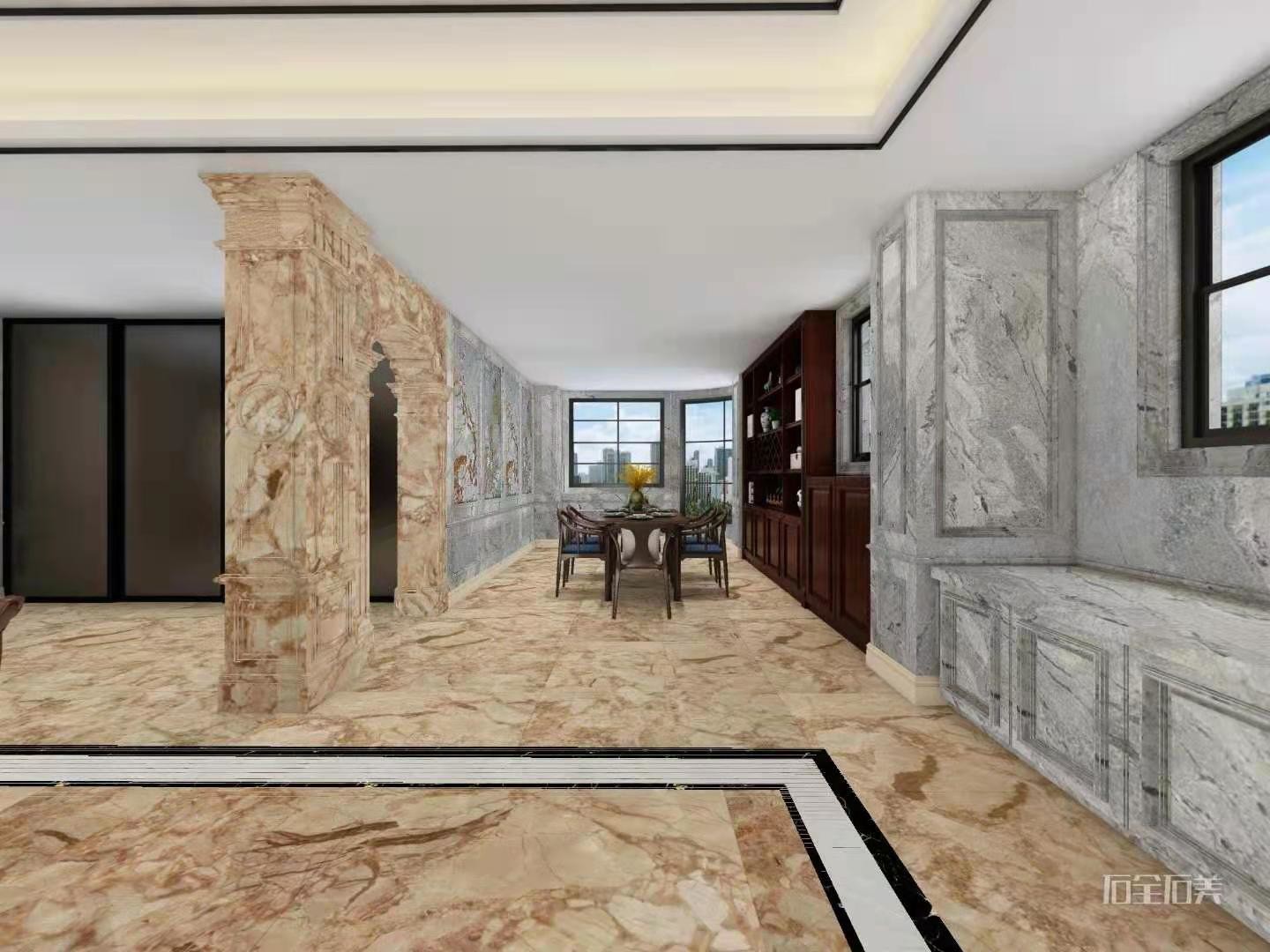 Phoenix Calacatta Gold Marble Slab For Wall Panel