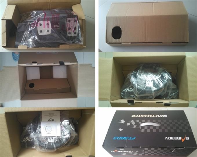 multi-interface gaming racing wheel steering wheel with foot pedal for PC (Direct-X & X-INPUT) /P3 /P4