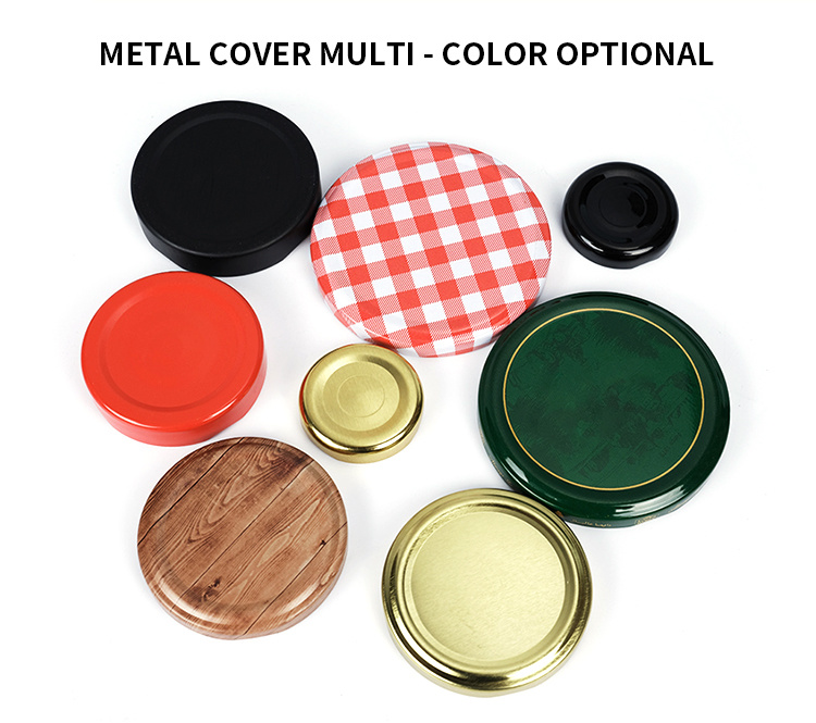 Hot Sale Square Honey Jar 50ml 80ml 100ml 150ml 200ml 280ml 380ml Glass Sealed Tank Square Transparent Glass Jars for Jam Pickle