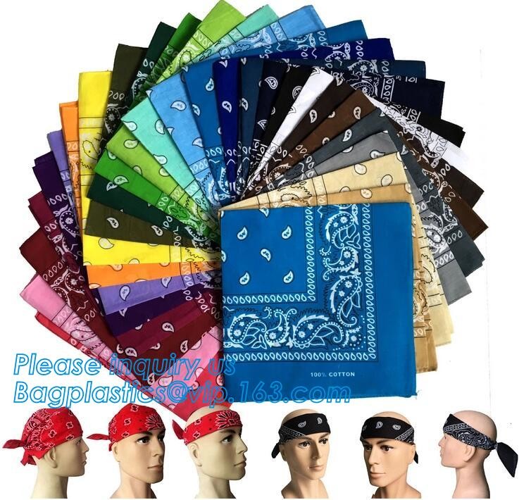custom made digital sublimation polyester colorfast printed bandana,custom headwear printed seamless neck tube polyester