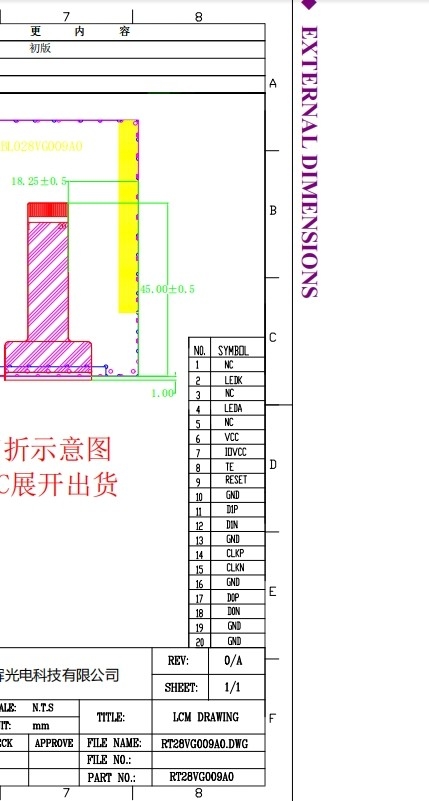 2.8 Inch IPS TFT LCD Display Panel 480x640 Screen ISO9001 Certificated