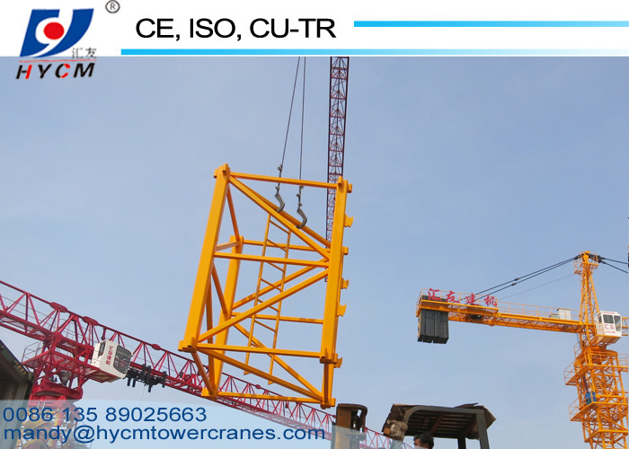 150m Tower Crane Lifting Height Top Slewing Crane 1600*1600*2500mm Block Mast Topless Tower Cranes