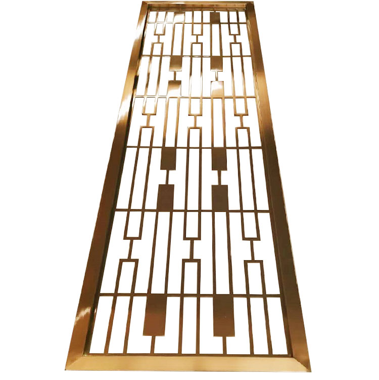 Modern style metal material gold decorative screen room divider