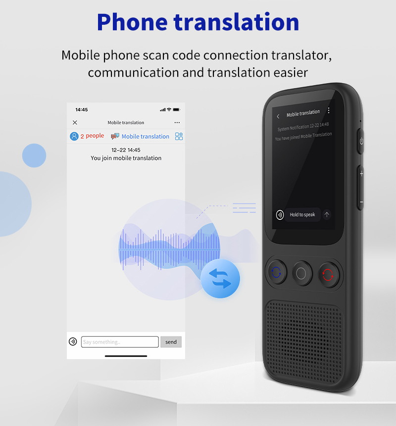 Mini Smart Language Translation Device Real Time Mobile Remote Multilingual Translator