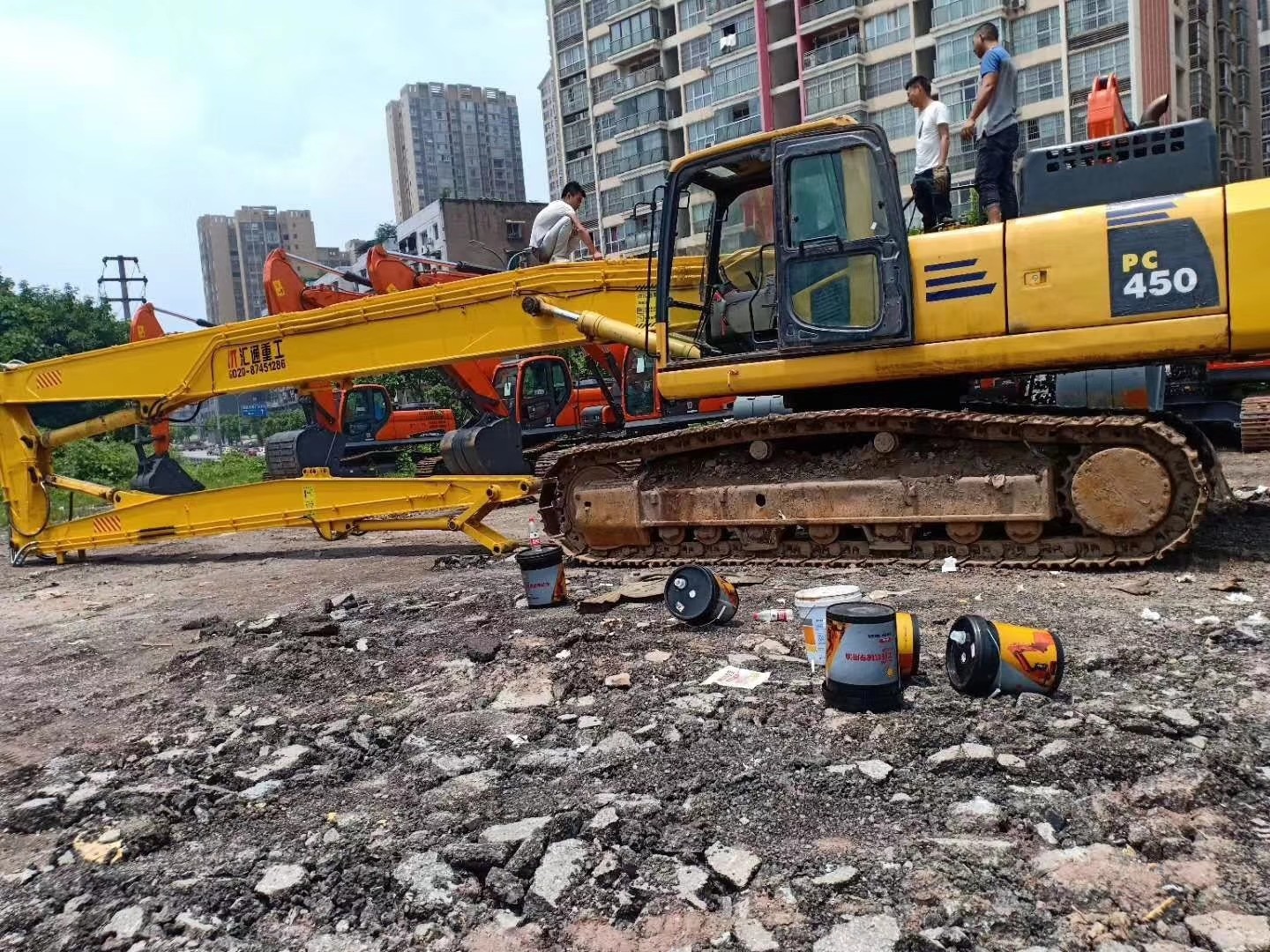 Excavator Extension Long Reach Boom Arm 17m 18m 23m High Reach Demolition Attachment
