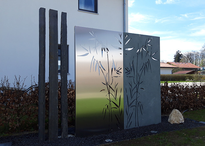 Outdoor Art Decorative Metal Corten Laser Cut Fence with Bamboo Patterns