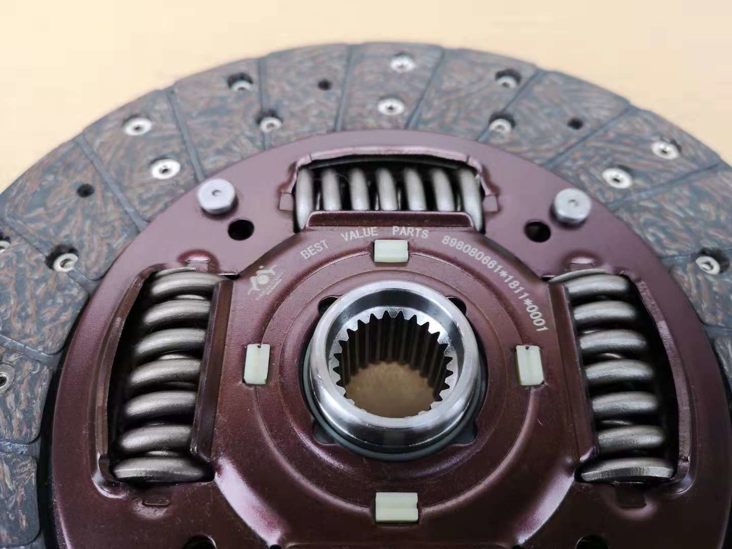 250 * 24 8980806610 NKR ISUZU Clutch Disc For 4JB1 With Turbocharger 4 Big Springs
