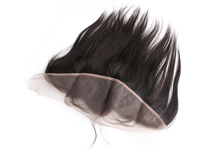 Natural Black Top Closure Straight Hair Ear to Ear Lace Frontal Human Hair Material